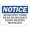 Signmission Safety Sign, OSHA Notice, 10" Height, Do Not Step Stand Or Sit On Skylights Sign, Portrait OS-NS-D-710-V-11380 - alternate 1